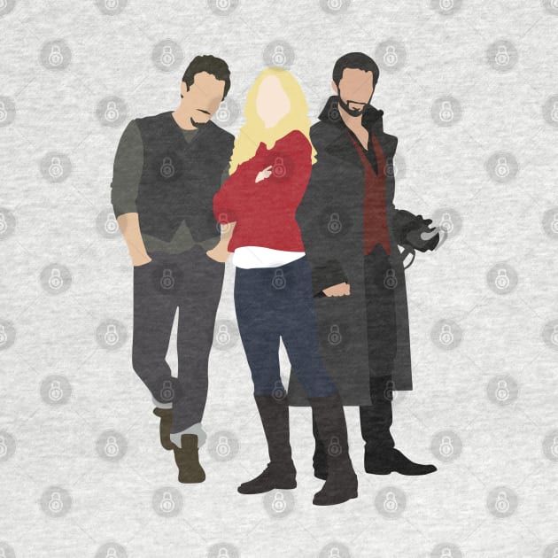 Neal, Emma, and Hook by eevylynn